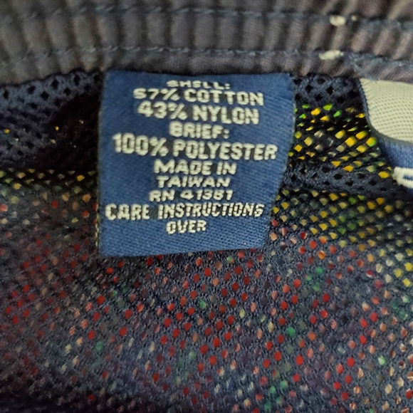 Vintage Ralph Lauren Polo Sport Patchwork Swim Shorts Trunks Mens Sz L Vtg - Picture 10 of 11